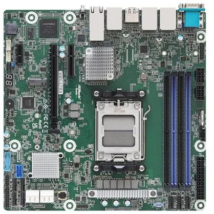ASRock Rack B650D4U-2L2T/BCM - Moderkort - micro ATX - Socket AM5 - AMD B650E Moderkort - AMD B650E - AMD AM5-sockel - DDR5 RAM - Micro-ATX