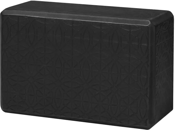 Gaiam Präglad Yogablock Svart